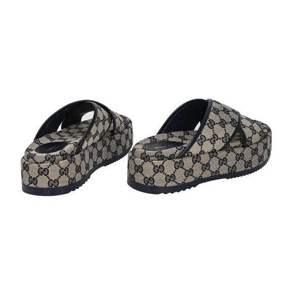 Gucci GG Criss Cross Platform Slide Sandals - Picture 4 of 10